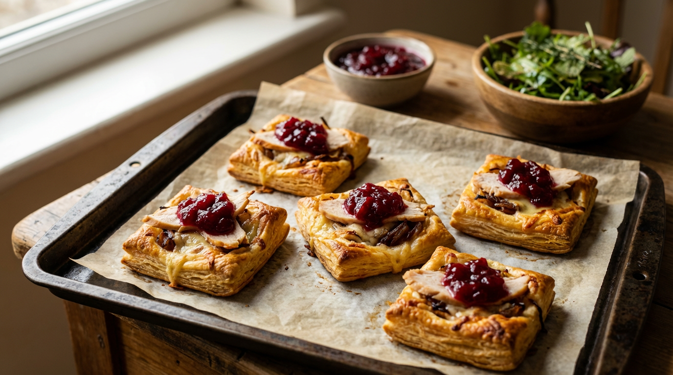 Best Leftover Turkey Tarts | Puff Pastry Christmas Leftovers