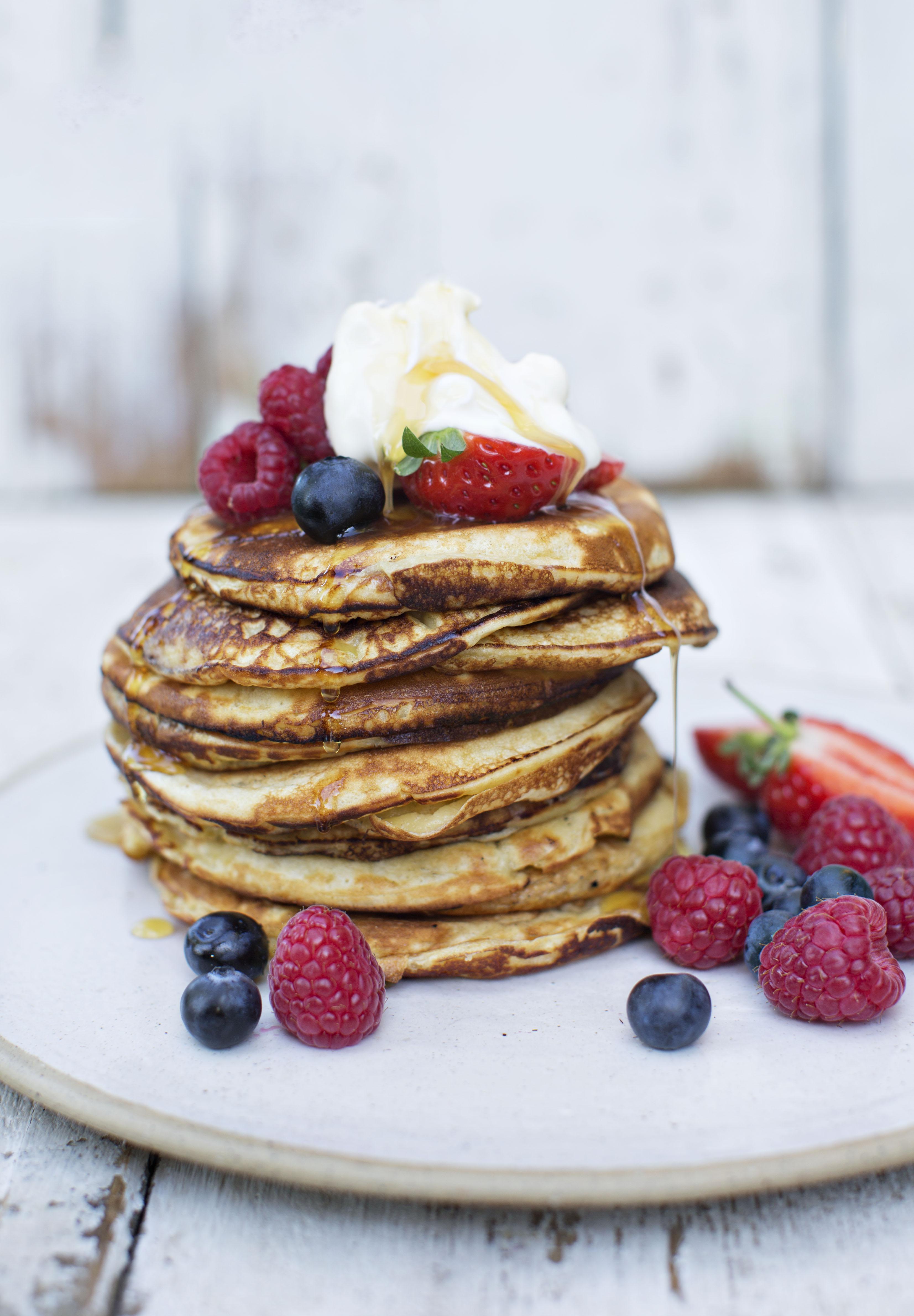 Recipe for Ricotta Pancakes w/ Mixed Berries and Vanilla Yoghurt | Dublin Cookery School