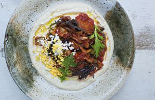 Homemade edible Christmas gifts displayed in the Dublin Cookery School kitchen — jars of chutney, biscuits, truffles, and mulled wine.